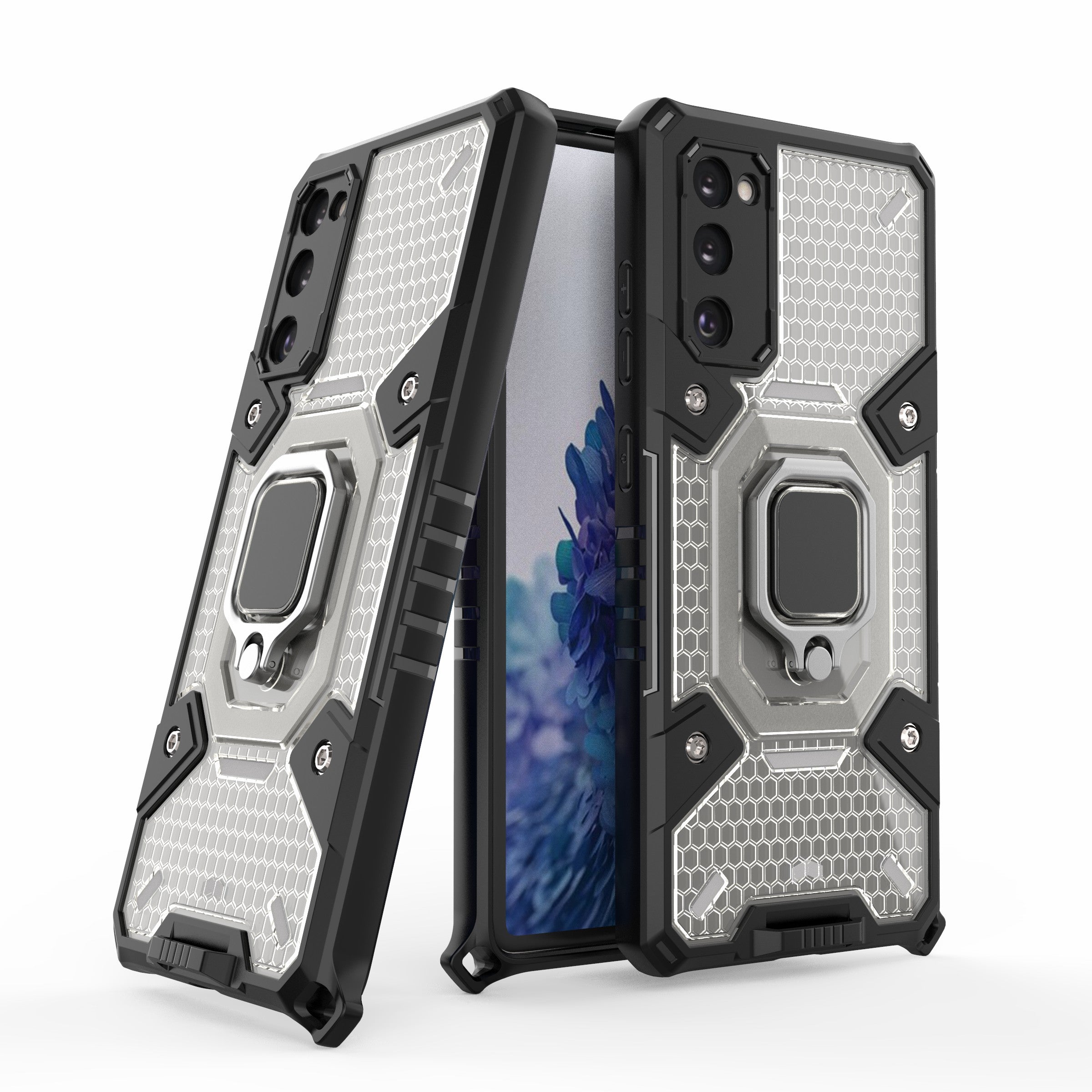 Tough Heavy PC+TPU Hybrid Kickstand Protective Phone Case with Holder Grip Magnetic Metal for Samsung Galaxy S20 FE 2022/S20 FE 4G/S20 FE 5G/S20 Lite - Grey Tough Heavy PC+TPU Hybrid Kickstand Protective Phone Case with Holder Grip Magnetic Metal for Samsung Galaxy S20 FE 2022/S20 FE 4G/S20 FE 5G/S20 Lite - Grey